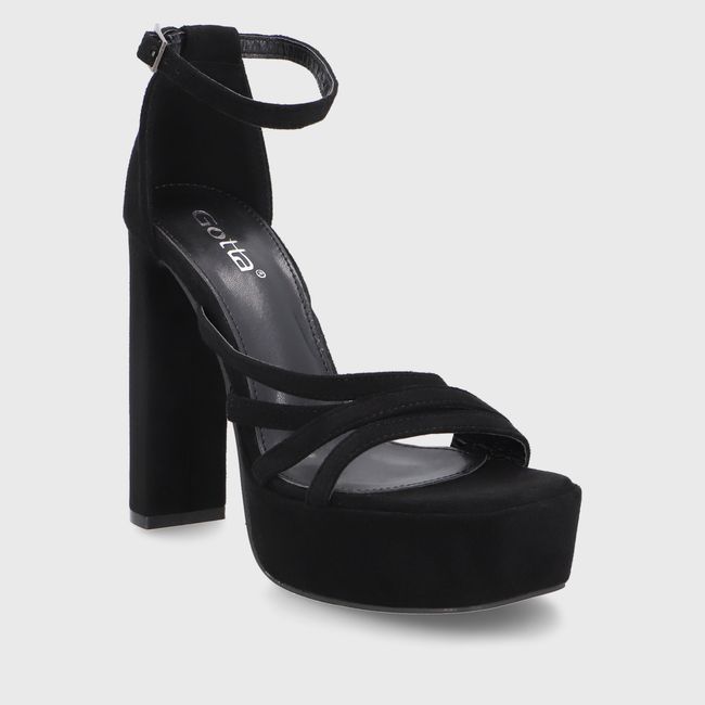 GOTTA - Sandalia Mujer Taco Negra  35102