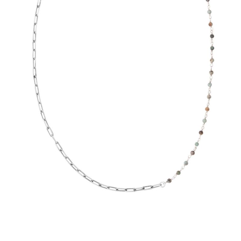 ZAZU - Collar Iki de Plata y Turquesa