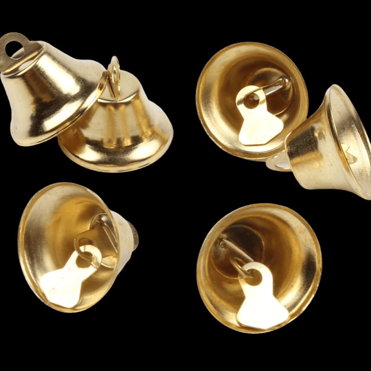 GENERICO - Campana Navideña 14mm dorada 100 unidades