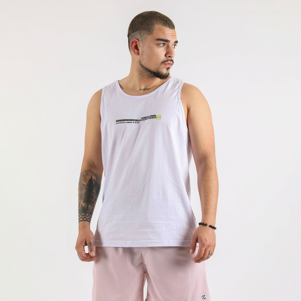 GANGSTER - Polera Sm Zicatela Blanco Gangster