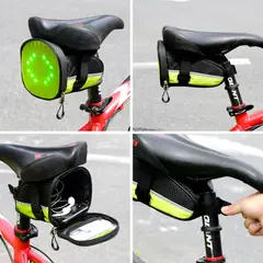 GENERICO - BOLSO PARA CICLISTAS SEÑALIZADOR LED CARGA VÍA USB SEGURIDAD