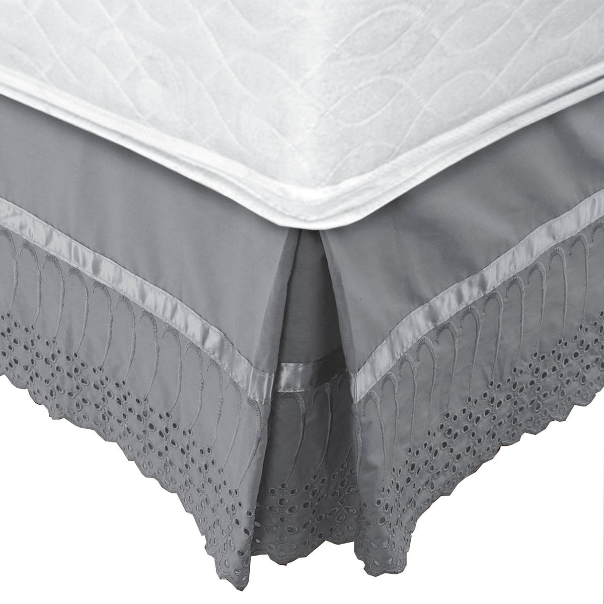 GENERICO - Faldón 144 hilos Broderie Amanda King Gris