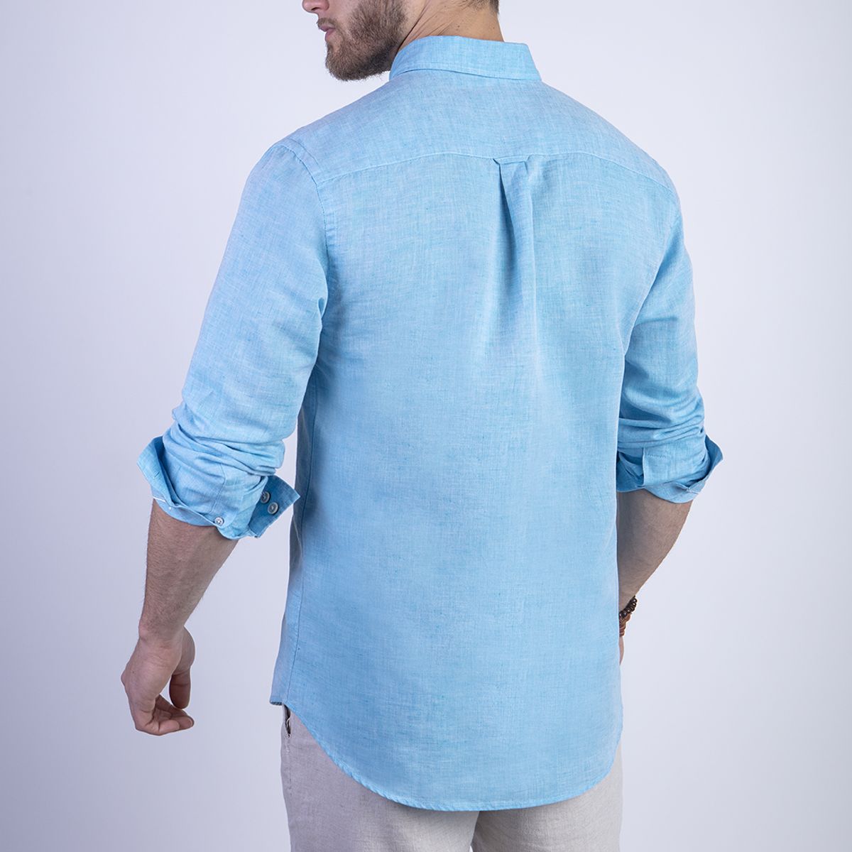 FEROUCH - Camisa Sport Lino F Verde Ferouch