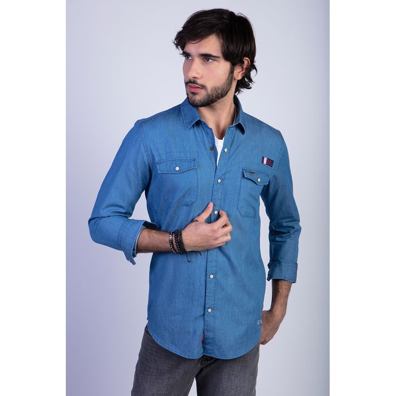 FEROUCH - Camisa Denim Kansas Fj Azul Ferouch