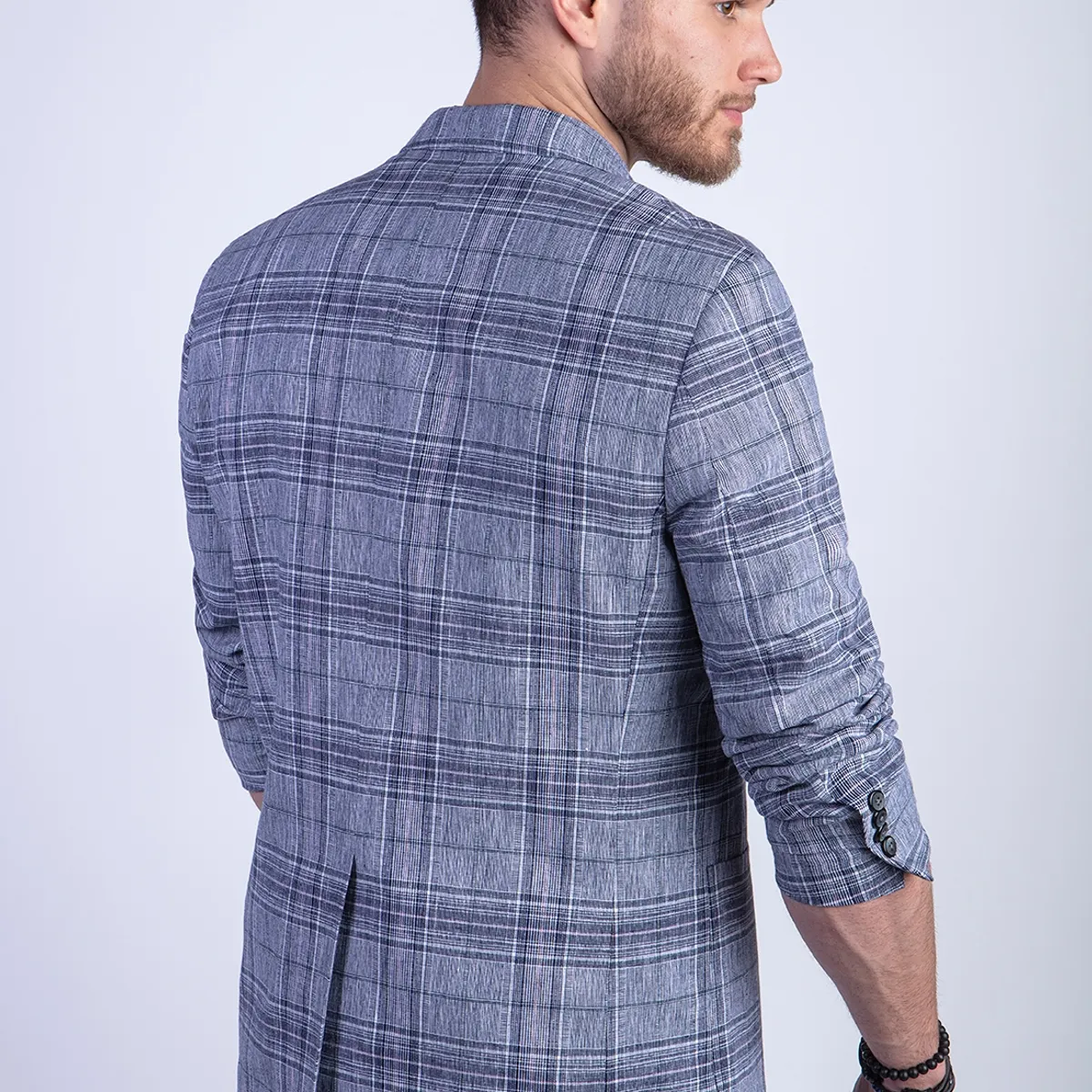 FEROUCH - Blazer Check Austin F Azul Ferouch
