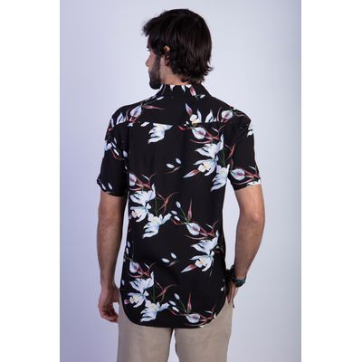 Imagen 2 del producto Camisa Estampada Flores Fj Negro