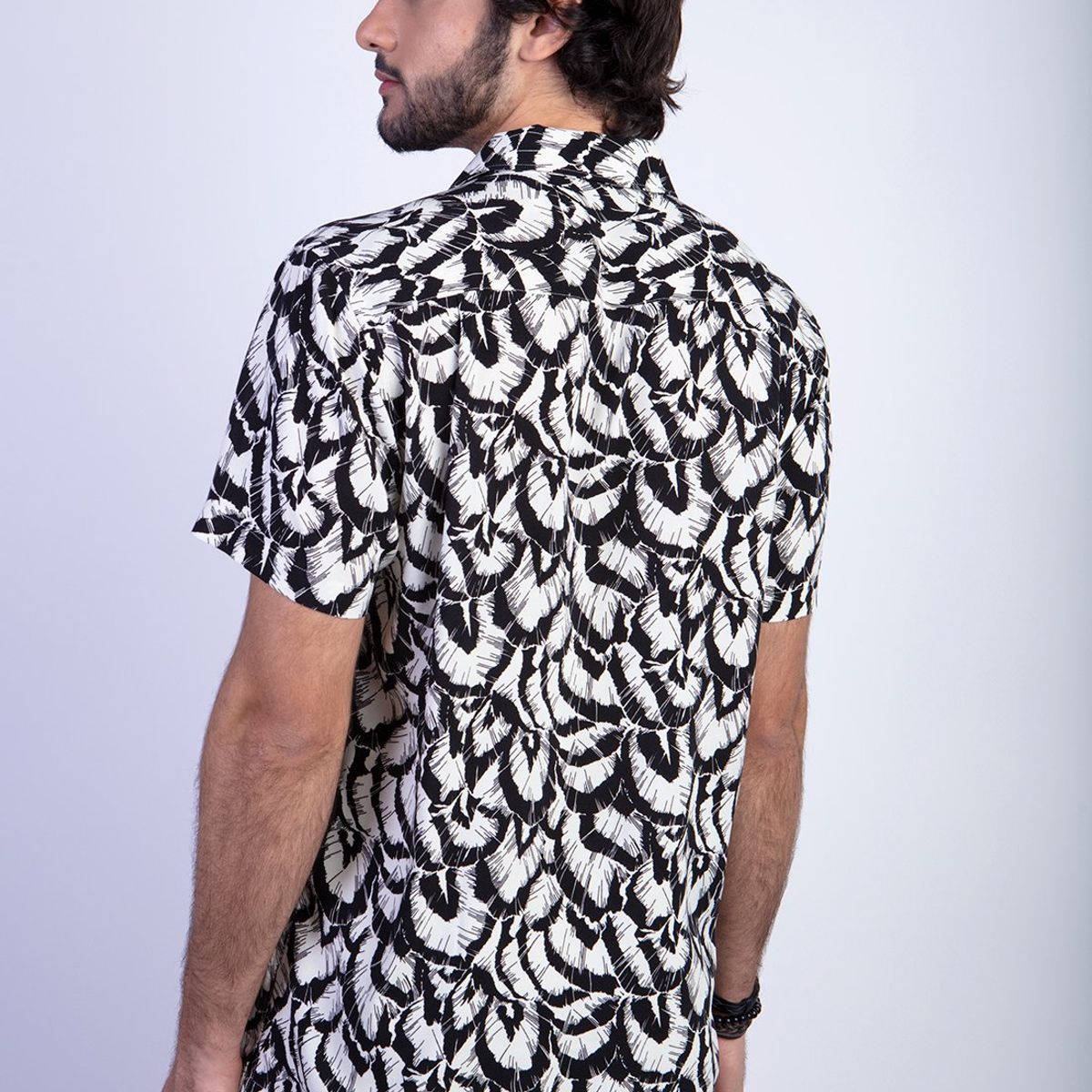 FEROUCH - Camisa Estampada Hojas F Negro Ferouch