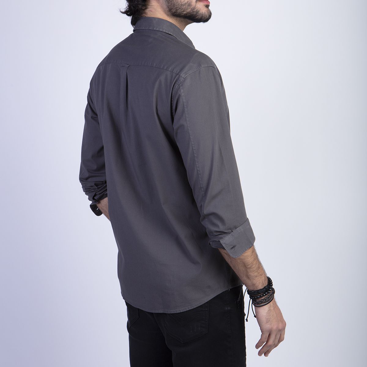FEROUCH - Camisa Garment Dyed Sport F Gris Ferouch