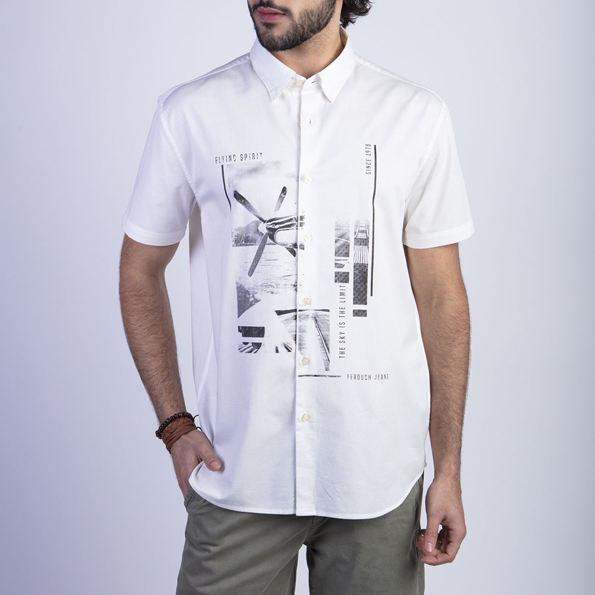 FEROUCH - Camisa Indiana Fj Blanco Ferouch