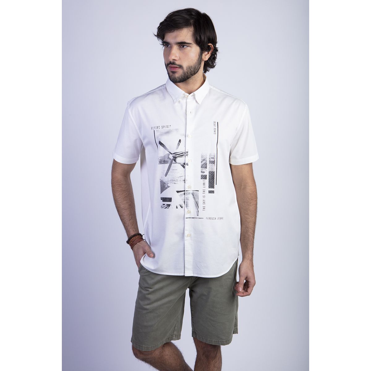 FEROUCH - Camisa Indiana Fj Blanco Ferouch