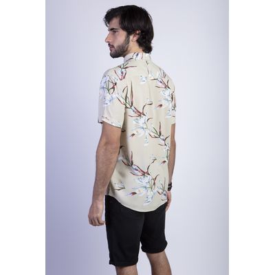 Imagen 2 del producto Camisa Estampada Flores Fj Beige