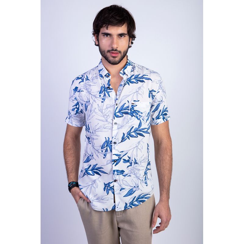 FEROUCH - Camisa Estampada Memphis Fj Azul Ferouch