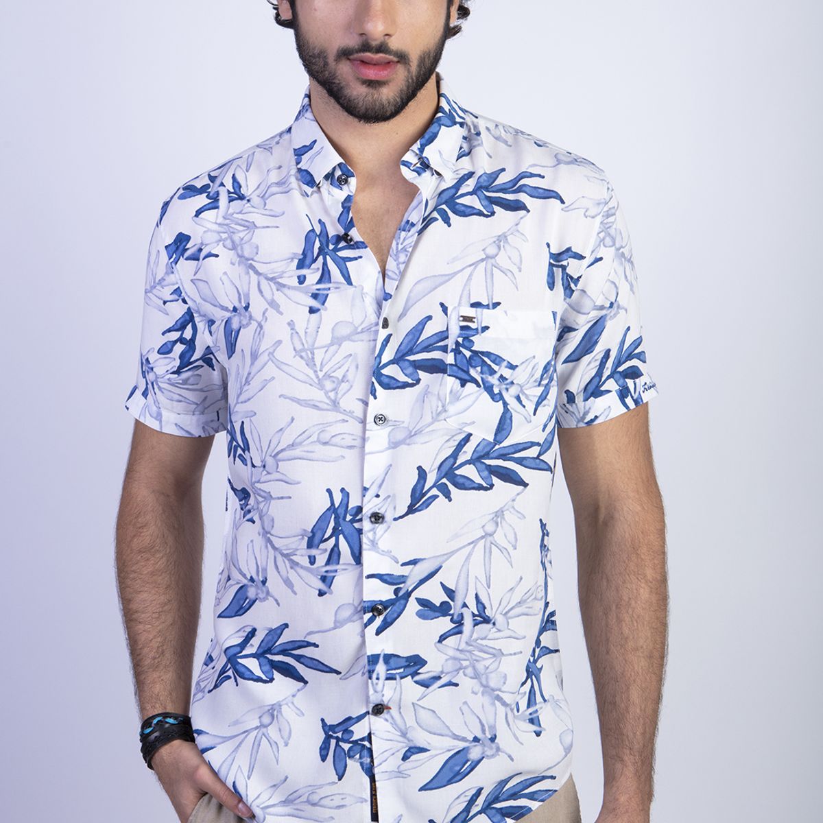 FEROUCH - Camisa Estampada Memphis Fj Azul Ferouch