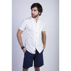 FEROUCH - Camisa Sport Hawai Fj Celeste