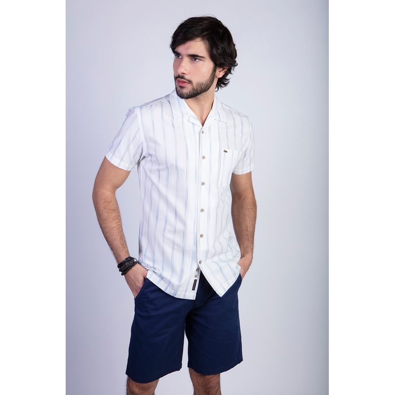 FEROUCH - Camisa Sport Hawai Fj Celeste Ferouch