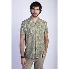 FEROUCH - Camisa Estampada Silver Fj Verde