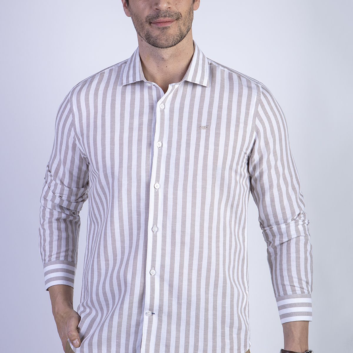FEROUCH - Camisa Fontana F Beige Ferouch