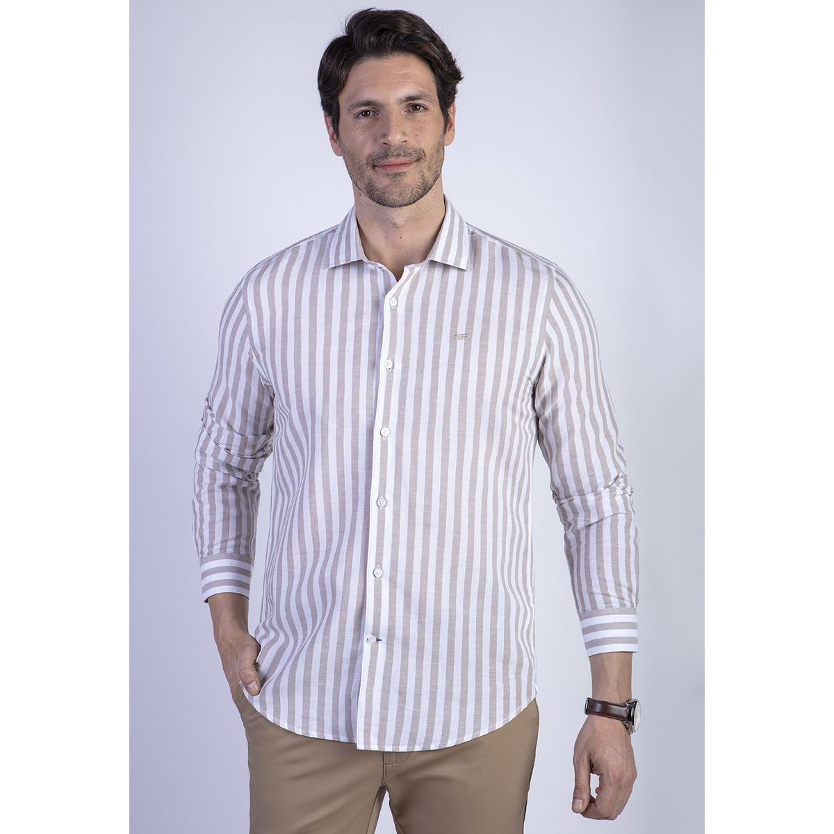 FEROUCH - Camisa Fontana F Beige Ferouch