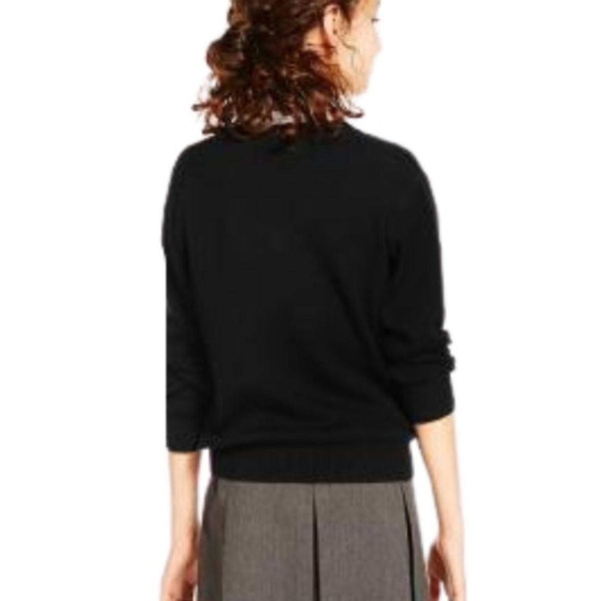 GENERICO - Sweater Cuello V Niña Azul Marino - Tallas (12,14,16)