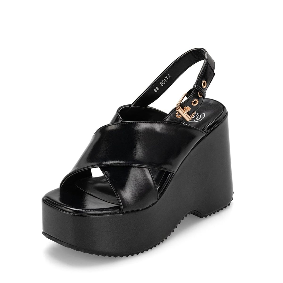 WEIDE - Sandalia Plataforma Negro Fiesta LT106 Weide