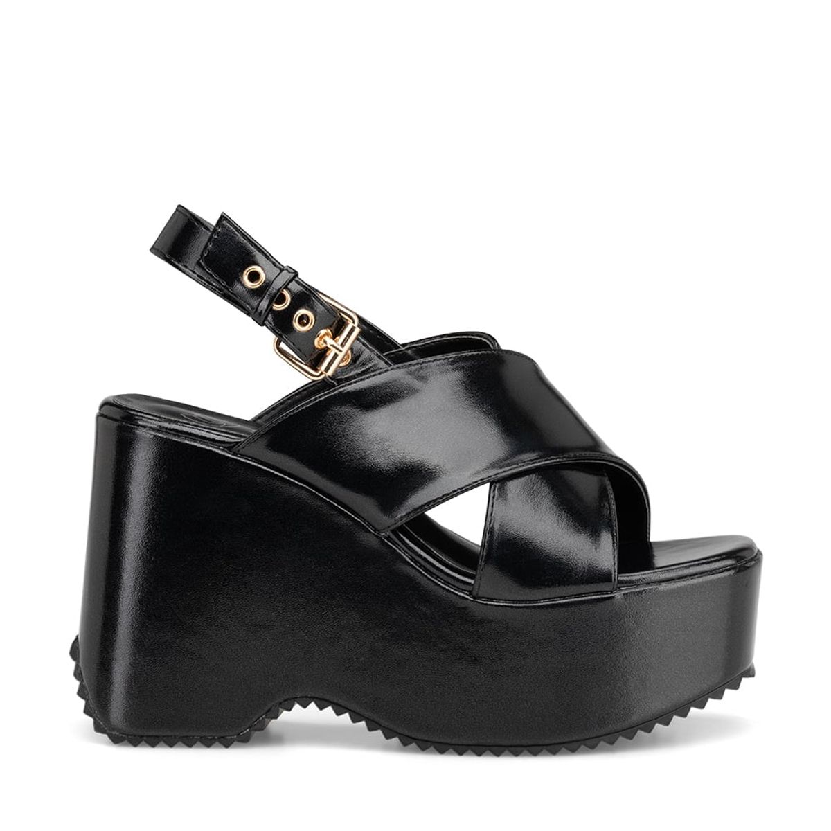 WEIDE - Sandalia Plataforma Negro Fiesta LT106 Weide