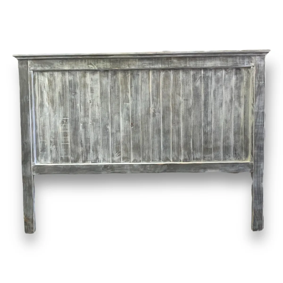 TAIKKEE - RESPALDO DE CAMA RUSTICO 1 1/2 PLAZAS, GRIS PIEDRA DEC