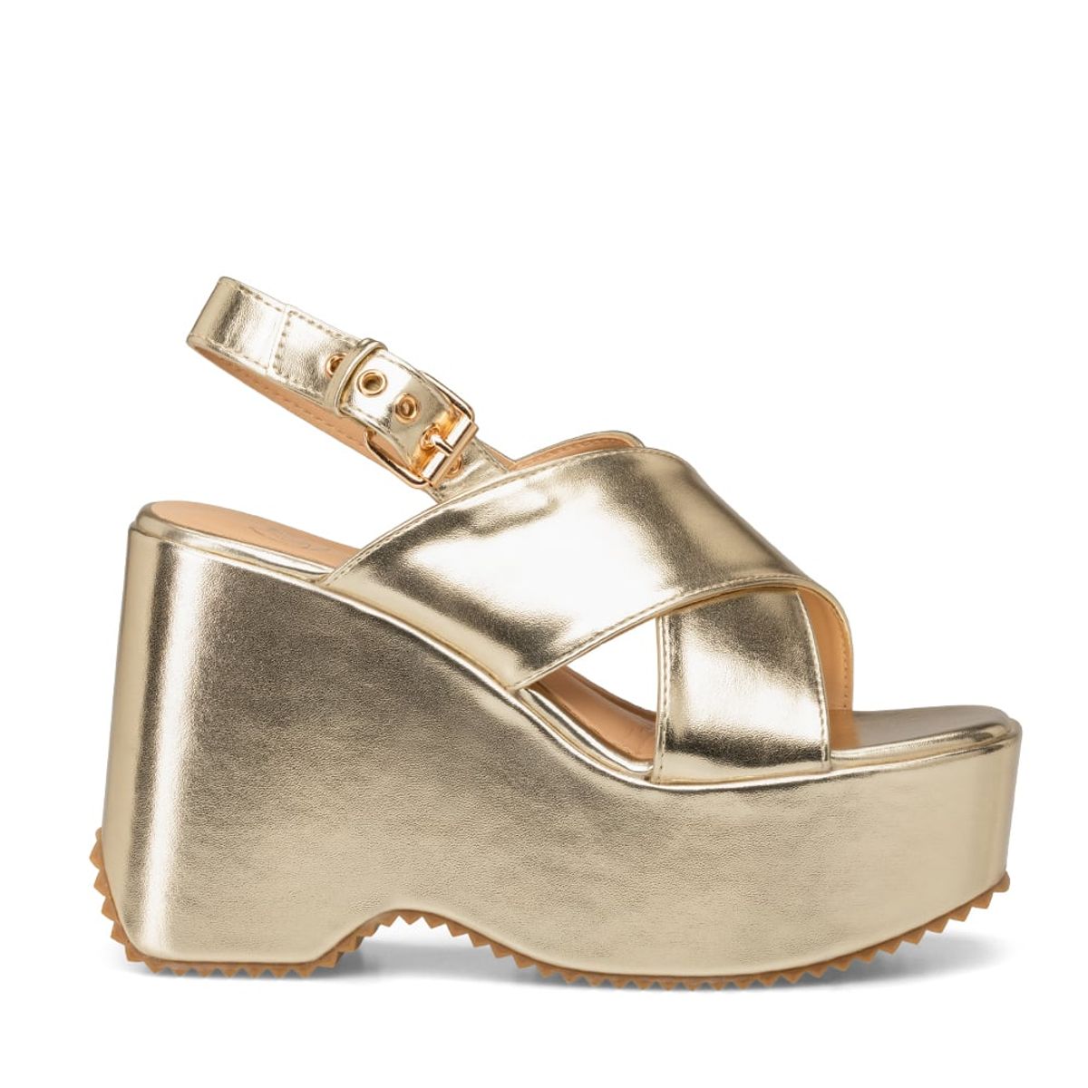 WEIDE - Sandalia Plataforma Dorado Fiesta LT106 Weide