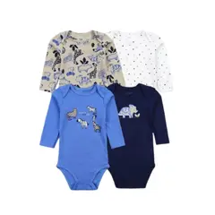 TEDMIMAK - Pack de 4 Bodies Zoo bebe Niño