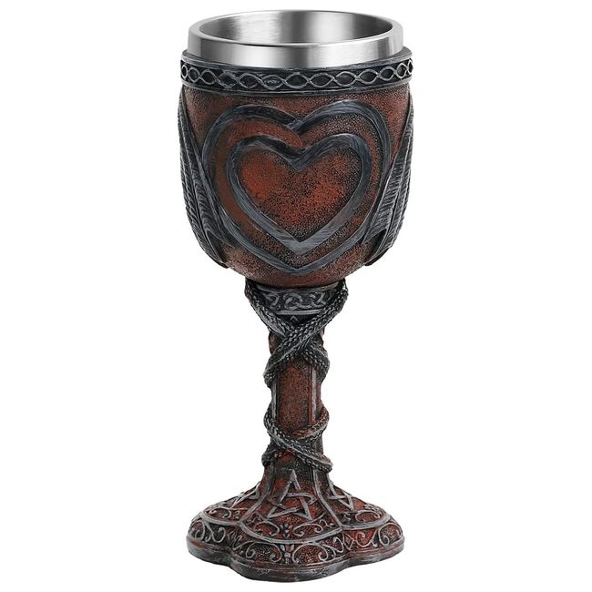 GENERICO - Copa Cáliz 3d dual dragón corazón Celtic heart love