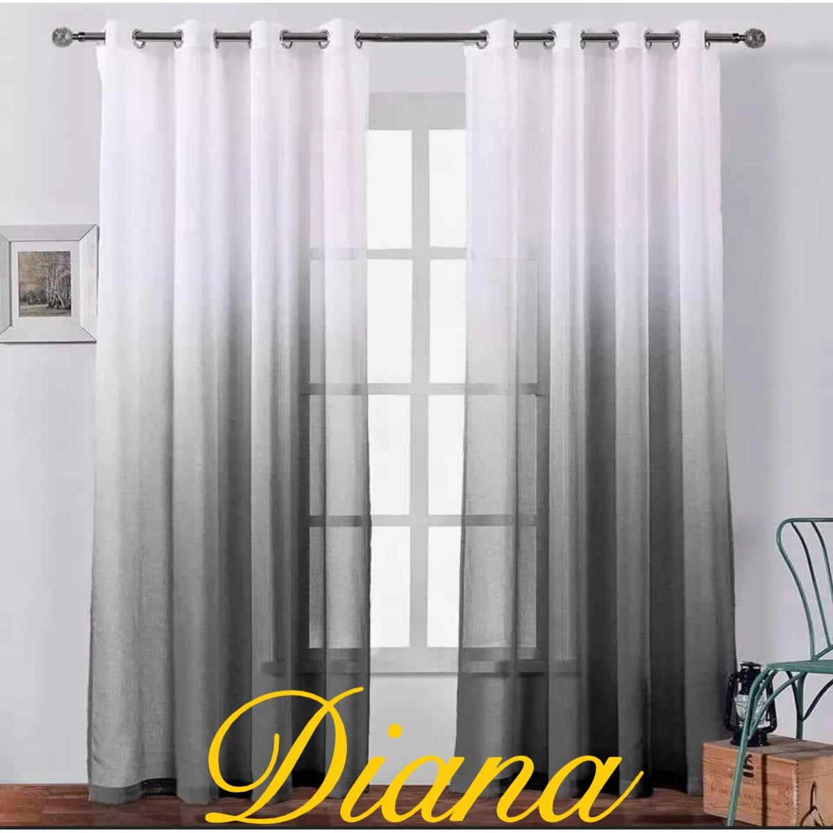 GENERICO - CORTINA VISILLO DEGRADE 2 PAÑOS 140CM X 240CM C/U