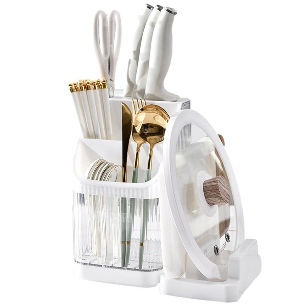 GENERICO - Organizador De Cubiertos Escurridor Utensilios De Cocina