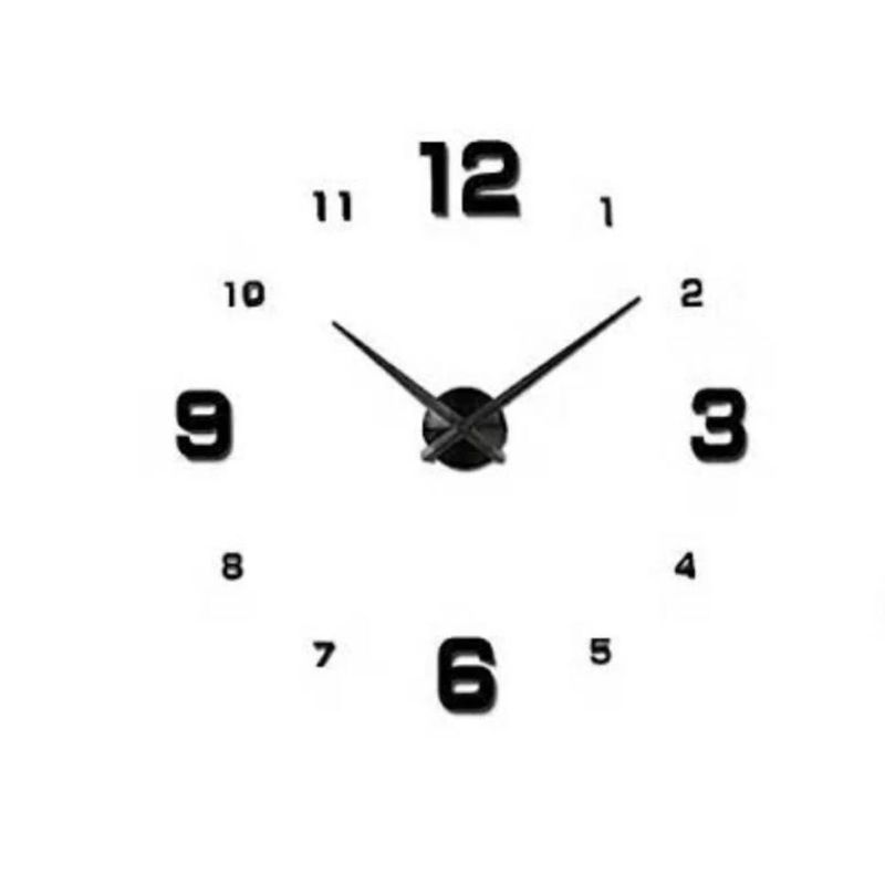 GENERICO - Reloj De Pared 3d Grande Números Negros