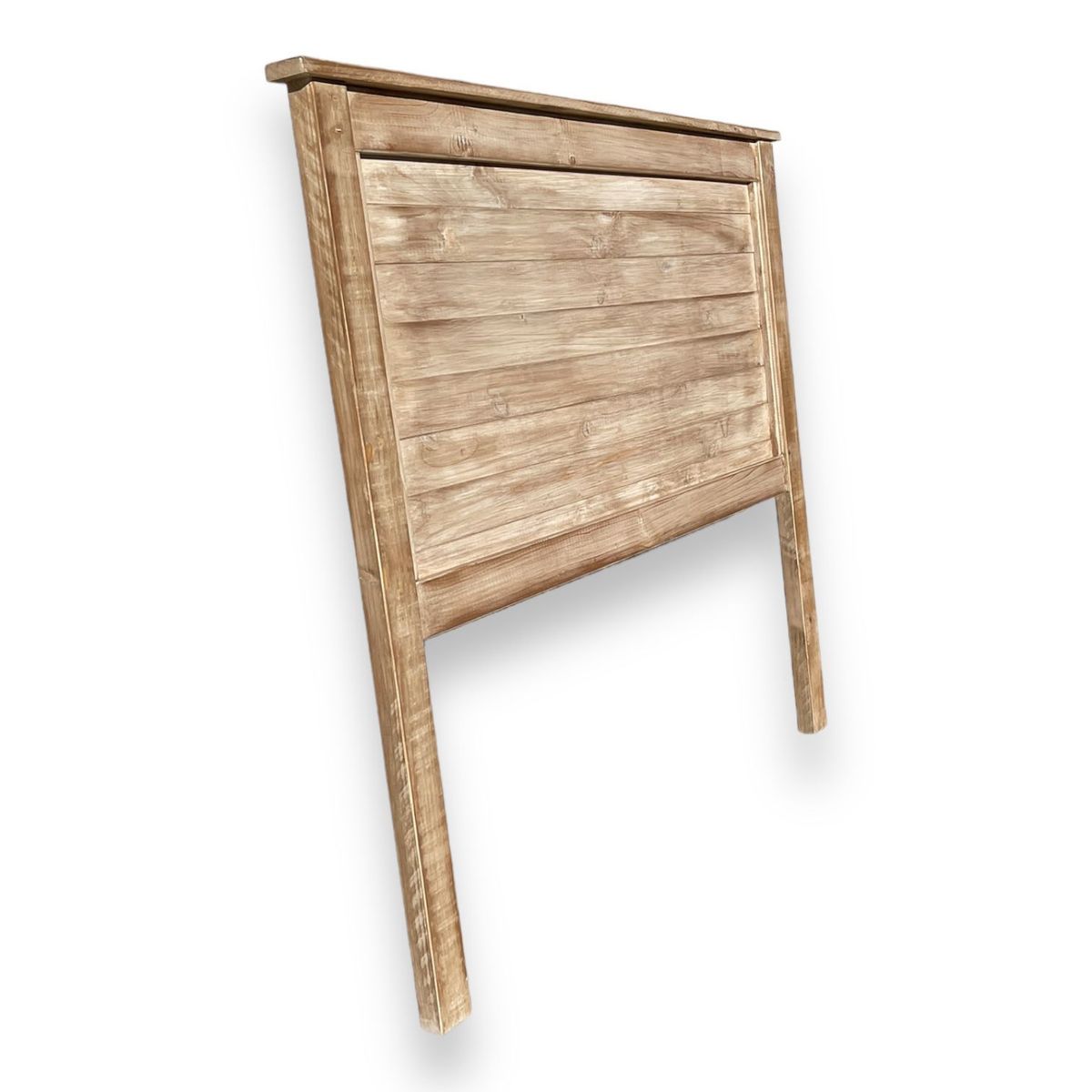 TAIKKEE - RESPALDO DE CAMA RUSTICO 1 1/2 PLAZAS, COLOR ROBLE CLARO DECAPADO