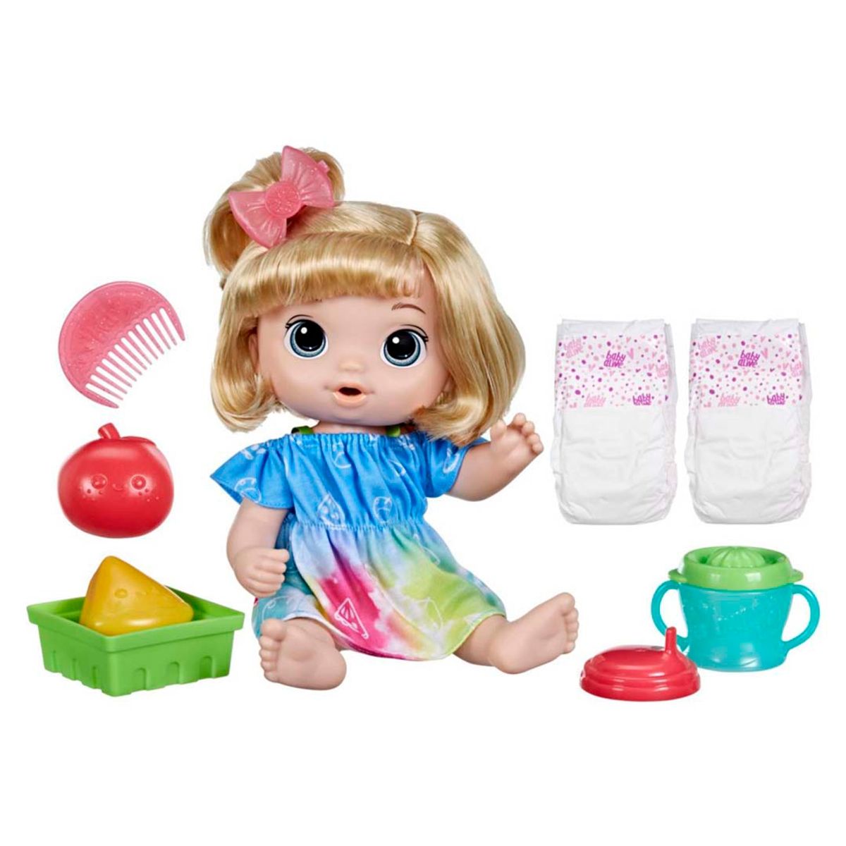BABY ALIVE - Baby Alive muñeca Bebidas De Frutas - Rubia
