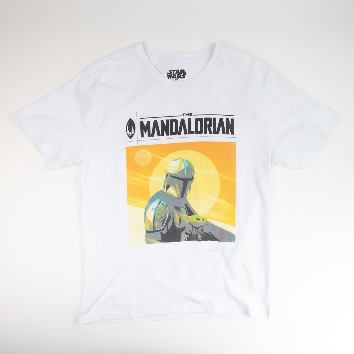 STAR WARS - Polera Hombre Picture Blanco Mandalorian Star Wars