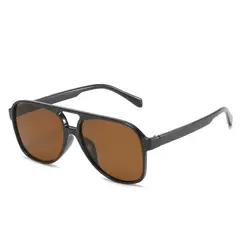 VATYERTY - Gafas de moda con barra superior de lentes teñidas negro