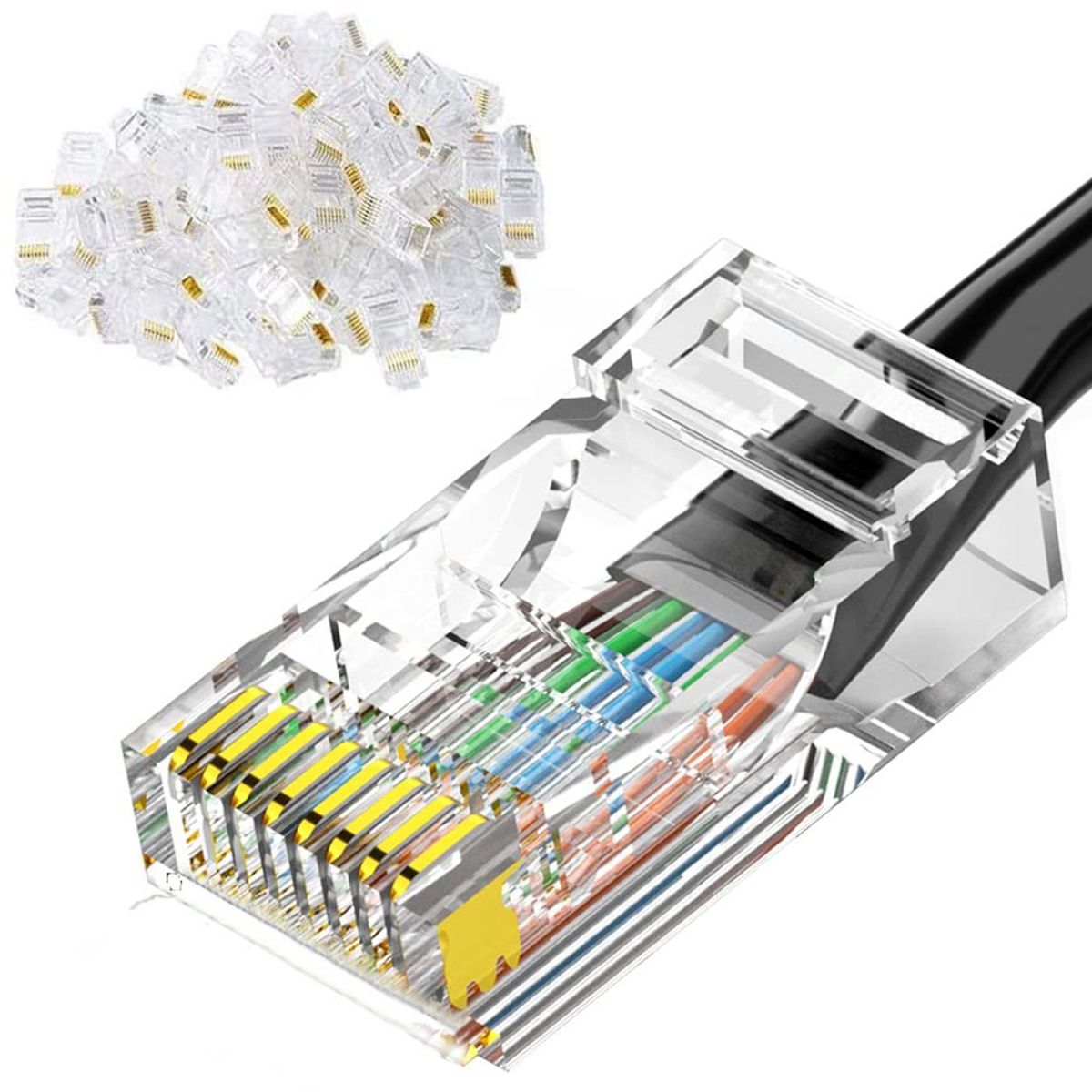 AIZO - Cat6/cat6e Conectores - Plug Rj45 Cat6/cat6e Bolsa 100 Unidades