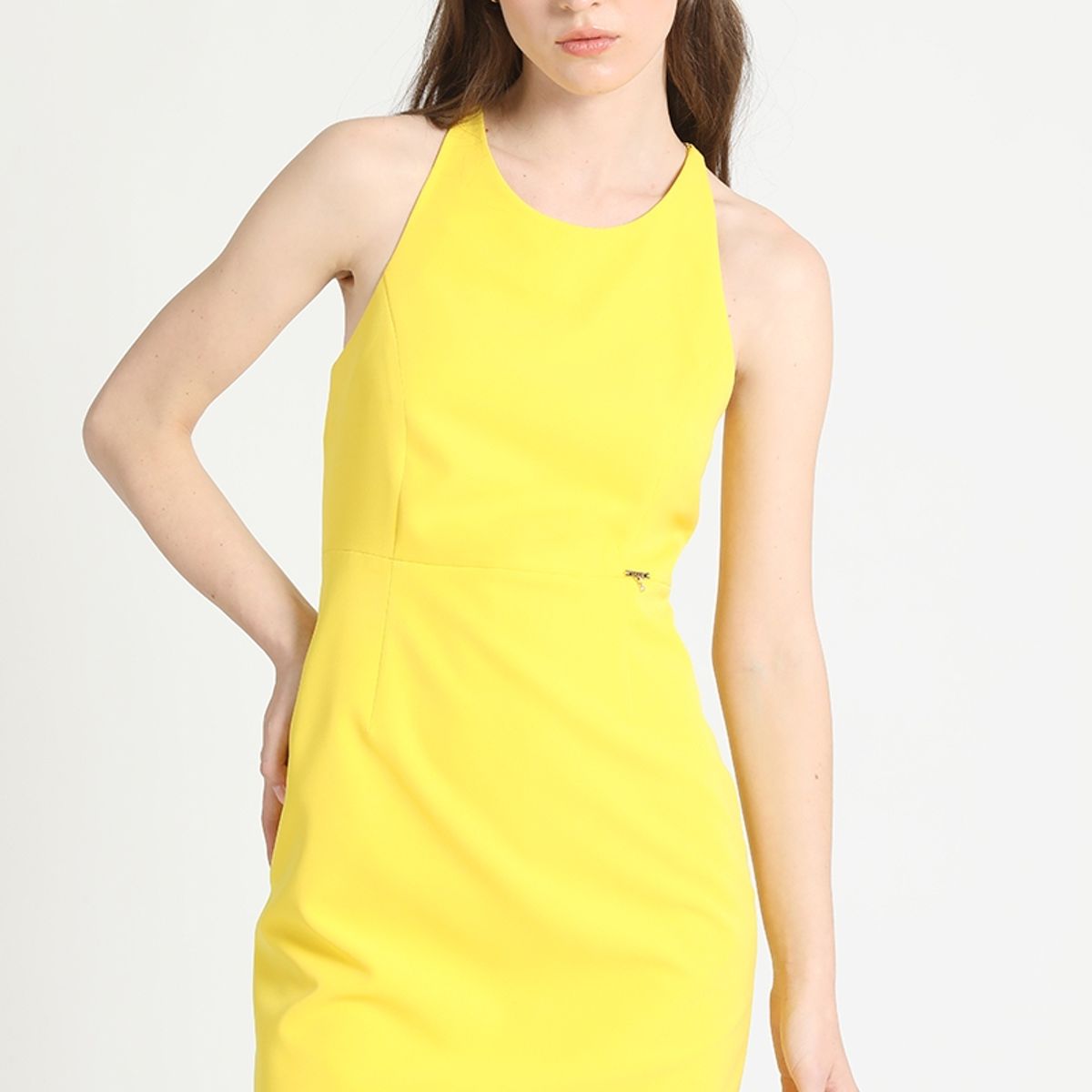 LIOLA - Vestido Strass Halter Amarillo Liola
