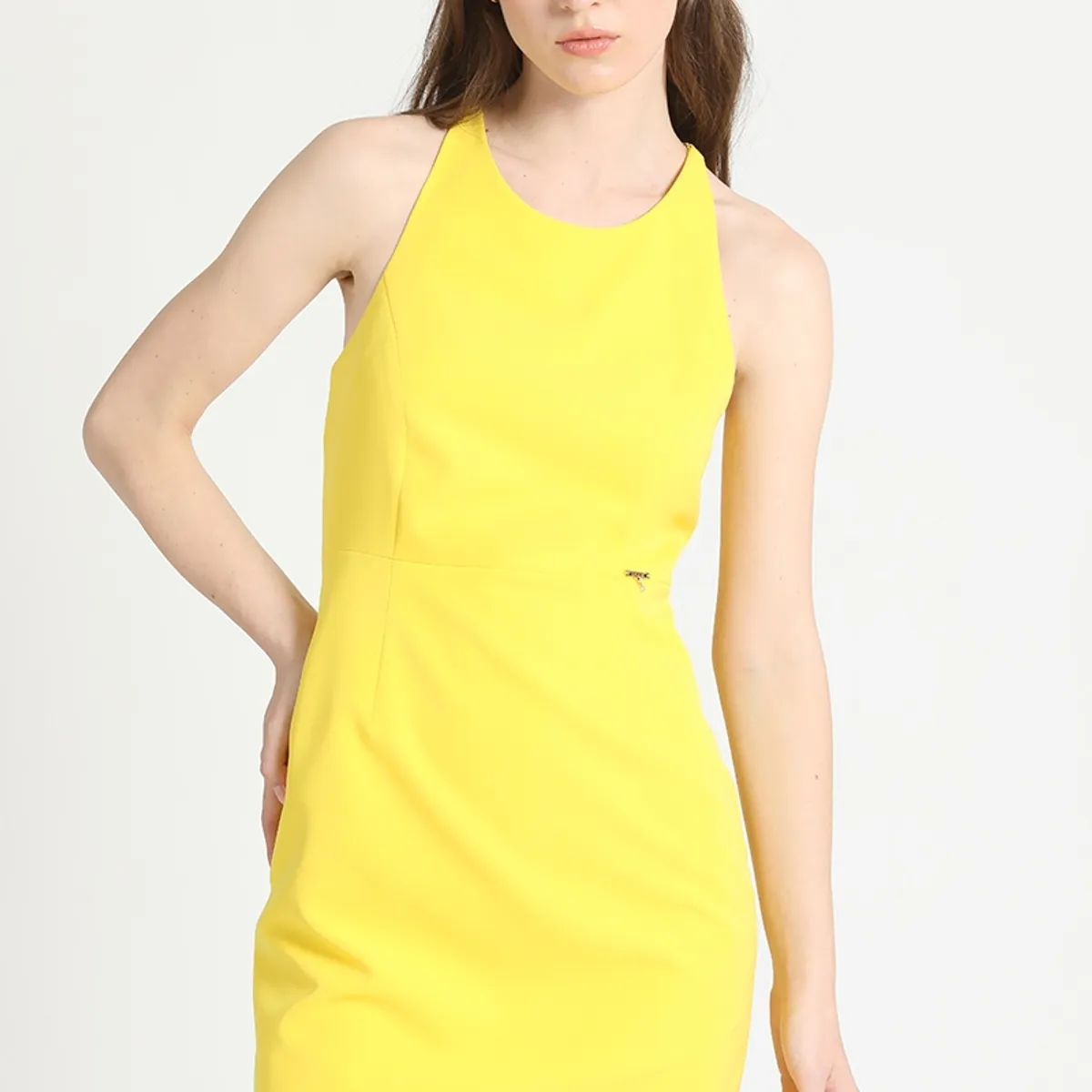 LIOLA - Vestido Strass Halter Amarillo Liola
