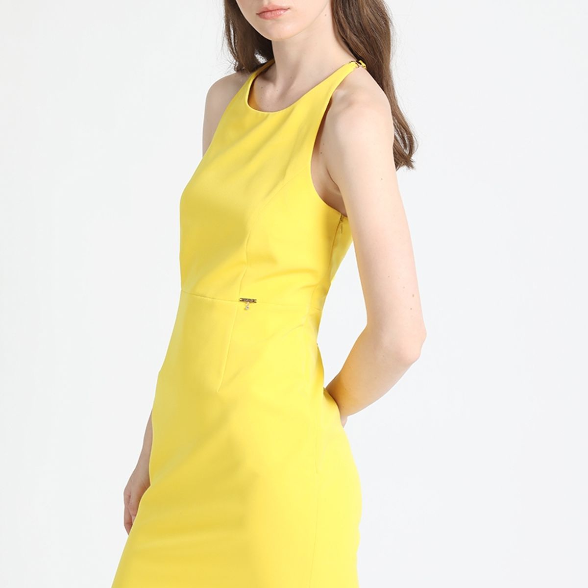 LIOLA - Vestido Strass Halter Amarillo Liola
