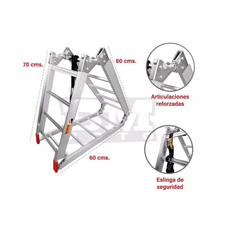 GENERICO - Rampa de Aluminio Plegable para Motos trifolding