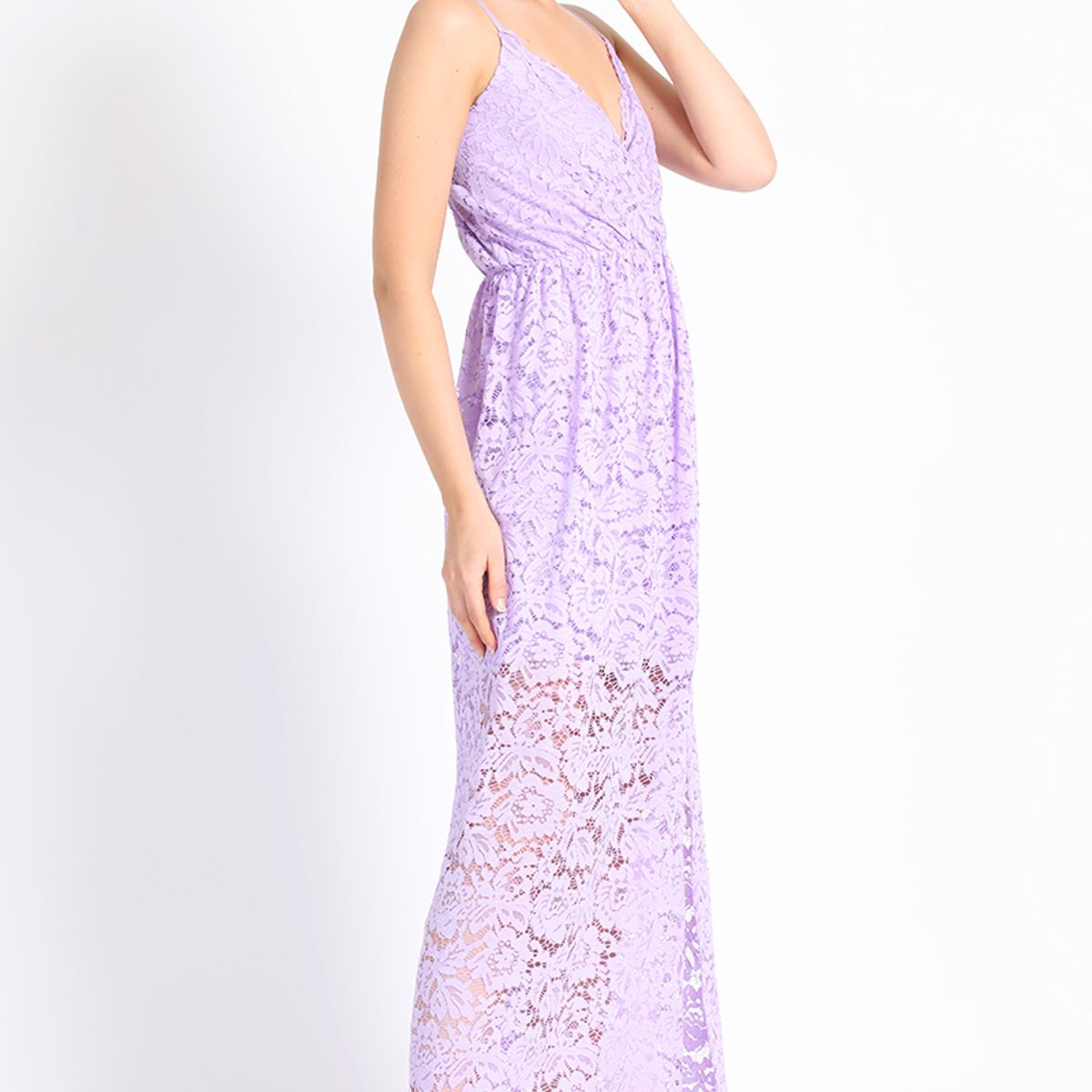 LIOLA - Vestido Maxi Encaje Lila Liola