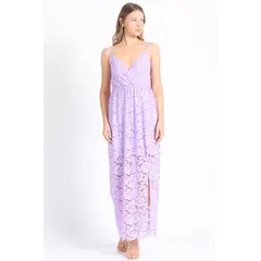 LIOLA - Vestido Maxi Encaje Lila