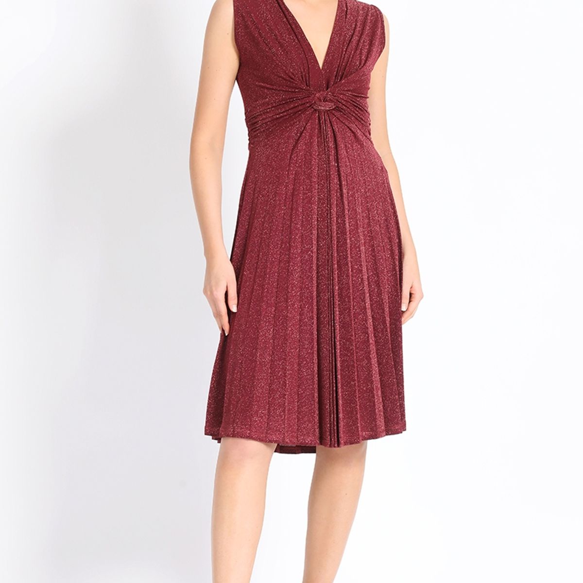 LIOLA - Vestido Midi Vino Liola