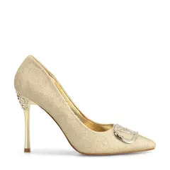WEIDE - Zapatos Taco Alto Dorado Fiesta GHE12