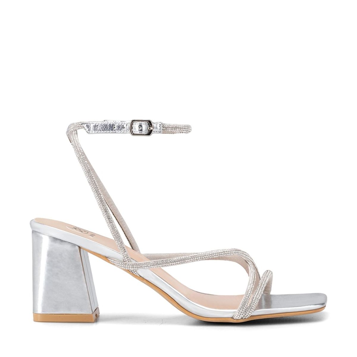 WEIDE - Sandalia Taco Plateado Fiesta QIU316 Weide