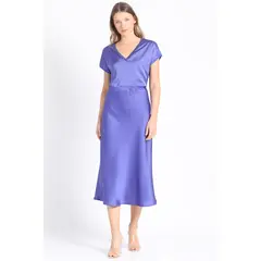 LIOLA - Falda Maxi Ciruela