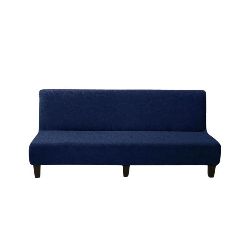 GENERICO - Funda Para Futón Sofa Elástica Diseño Relieve En Hojas Azul Oscuro