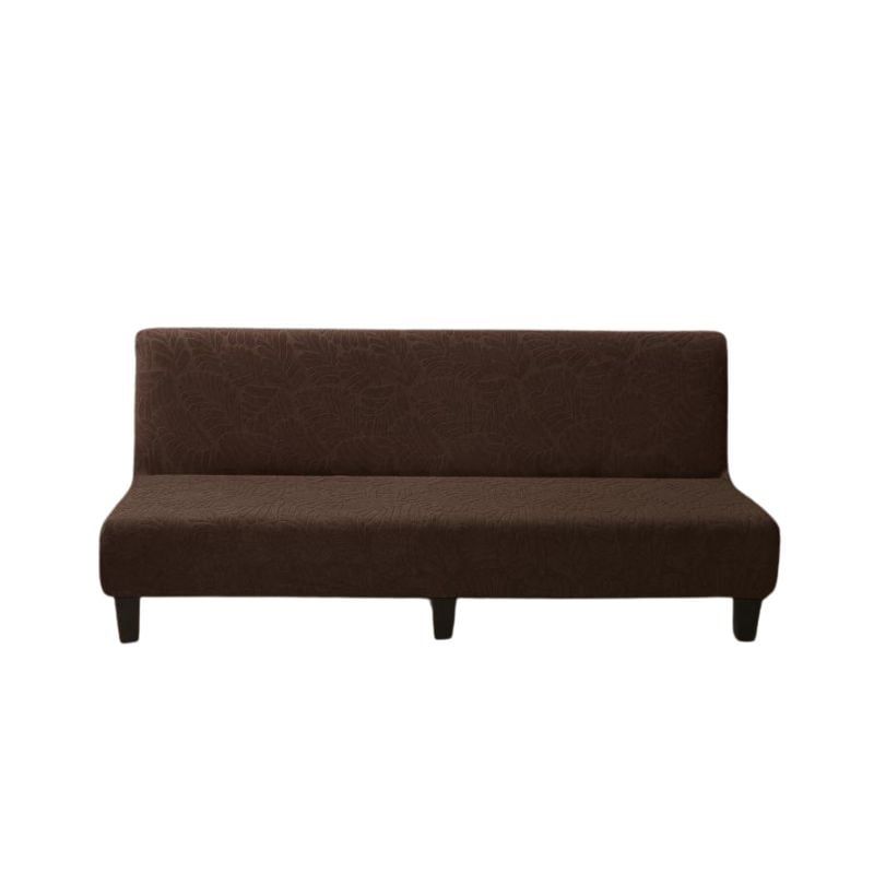 GENERICO - Funda Para Futón Sofa Elástica Diseño Relieve En Hojas Café