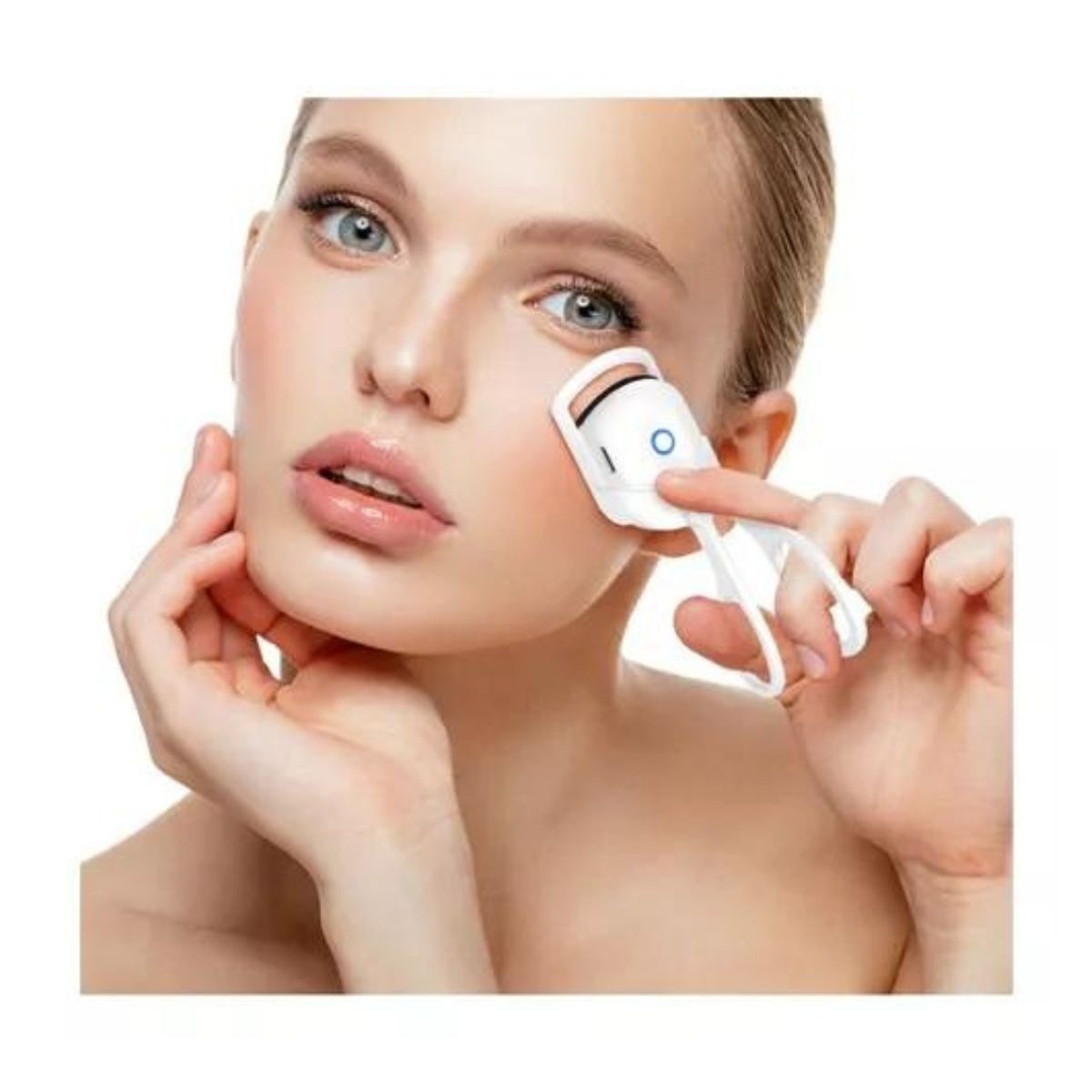 GENERICO - Rizador De Pestañas Eléctrico Larga Duración Termico Blanco